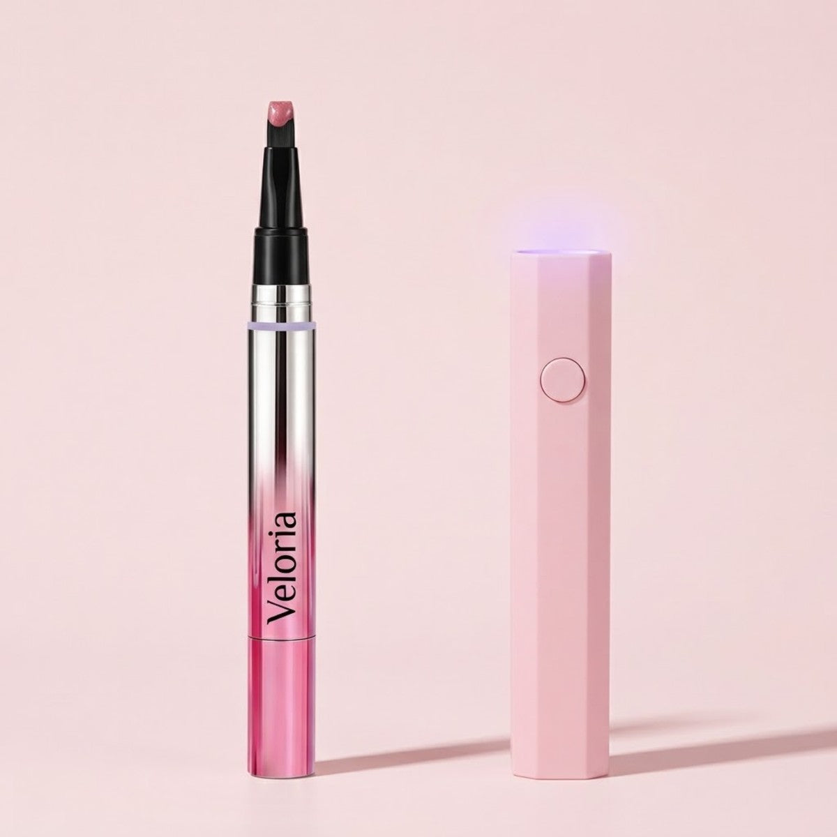 Veloria – stilou cu gel cat-eye + lampă UV mini